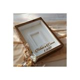 Verda Çerçeve 30x40 Cm Ledli Bronz Pleksi Kaplı Fotoğraf Bölümlü Tasarım Gül Kutusu Anı Çerçevesi! Ayna Çerçeve! Kahverengi