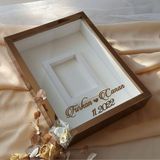 Verda Çerçeve 30X40 Cm Ledli Bronz Pleksi Kaplı Fotoğraf Bölümlü Tasarım Gül Kutusu Anı Çerçevesi! Ayna Çerçeve!