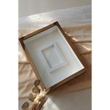 Verda Çerçeve 30x40 Cm Ledli Bronz Pleksi Kaplı Fotoğraf Bölümlü Tasarım Gül Kutusu Anı Çerçevesi! Isimsiz Kahverengi