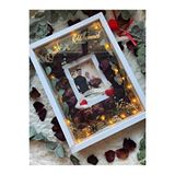 Verda Çerçeve 30x40 Cm Ledli Fotoğraf Bölümlü Tasarım Gül Kutusu Anı Çerçevesi! Ayna Çerçeve! Beyaz