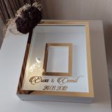 Verda Çerçeve 30X40 cm Ledli Fotoğraf Bölümlü Tasarım Gül Kutusu Anı Çerçevesi! Ayna Çerçeve!