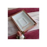Verda Çerçeve 30x40 Cm Ledli Rose Pleksi Kaplı Fotoğraf Bölümlü Tasarım Gül Kutusu Anı Çerçevesi! Ayna Çerçeve! Pembe