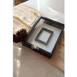 Verda Çerçeve 30X40 Cm Ledli Siyah Fotoğraf Bölümlü Tasarım Gül Kutusu Anı Çerçevesi! Isimsiz