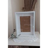Verda Çerçeve 30x40 Cm Rose Gül Anı Çerçevesi! Fotoğraf Çerçevesi! Gül Anı Çerçevesi-gelin Buketleri Için Pembe