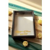 Verda Çerçeve 30X40 Cm Siyah 7 Cm Derin Gül Anı Çerçevesi! Gül Kutusu-Hkm Ticaret