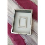 Verda Çerçeve 30X40 Cm Siyah-Gümüş Fotoğraf Bölümlü Gül Saklama Anı Çerçevesi-6 Cm Anı Çerçevesi Gül Kutusu