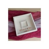Verda Çerçeve 35x35 Cm Fotoğraf Bölümlü Tasarım Gül Kutusu Anı Çerçevesi! Ayna Çerçeve! Hkm Ticaret Beyaz