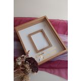 Verda Çerçeve 40X50 Cm Bambu Fotoğraf Bölümlü Anı Çerçevesi! Ledli Ve Isimli Gül Tablosu! Gül Kutusu!