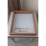 Verda Çerçeve 40x50 Cm Bambu Gül Anı Çerçevesi! Derin Ledsiz Çerçeve! Gül Anı Çerçevesi-gelin Buketleri Için Kahverengi