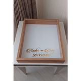 Verda Çerçeve 40X50 Cm Bambu Gül Anı Çerçevesi! Derin Ledsiz Çerçeve! Gül Anı Çerçevesi-Gelin Buketleri Için