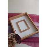 Verda Çerçeve 40x50 Cm Bambu Gül Anı Çerçevesi! Fotoğraf Bölümlü Ledsiz Çerçeve! Gül Anı Çerçevesi Kahverengi