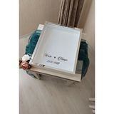 Verda Çerçeve 40X50 Cm Beyaz-Gümüş Derin Ledsiz Gül Anı Çerçevesi! Gül Kutusu