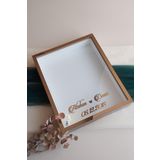 Verda Çerçeve 40X50 Cm Bronz Derin Anı Çerçevesi- Ledli Gül Kutusu-Beyaz Zemin! Yeni Moda Çerçeve
