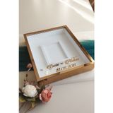Verda Çerçeve 40X50 Cm Bronz Fotoğraf Bölümlü Anı Çerçevesi! Ledli Ve Isimli Gül Tablosu! Gül Kutusu!
