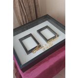 Verda Çerçeve 40X50 Cm Çift Fotoğraf Bölümlü 8 Cm Derinliğinde Isimli Ledsiz Çerçeve! Gül Kutusu