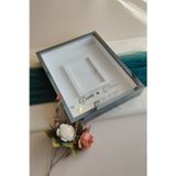 Verda Çerçeve 40X50 Cm Füme Fotoğraf Bölümlü Anı Çerçevesi! Ledli Ve Isimli Gül Tablosu! Gül Kutusu!