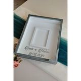 Verda Çerçeve 40x50 Cm Füme Yeni Trend 8 Cm Derinliğinde Fotoğraf Bölümlü Ledsiz Çerçeve! Gül Kutusu Mavi