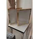 Verda Çerçeve 40X50 Cm Gold Kaplı Gül Anı Çerçevesi! Derin Ledsiz Çerçeve! Gül Anı Çerçevesi-Gelin Buketleri Için
