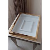 Verda Çerçeve 40x50 Cm Gold Pleksi Gül Anı Çerçevesi! Ledsiz Fotoğraf Bölümlü Çerçeve! Gül Anı Çerçevesi Sarı