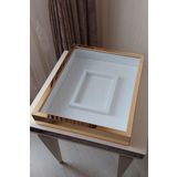 Verda Çerçeve 40X50 Cm Gold Pleksi Gül Anı Çerçevesi! Ledsiz Fotoğraf Bölümlü Çerçeve! Gül Anı Çerçevesi