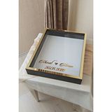 Verda Çerçeve 40X50 Cm Siyah-Gold Derin Ledsiz Gül Anı Çerçevesi! Gül Kutusu