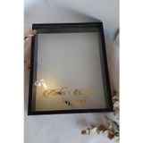 Verda Çerçeve 40X50 Cm Siyah Ledli Derin Anı Çerçevesi-Gül Kutusu-Dekoratif Hatıra Çerçevesi-Beyaz Zemin!