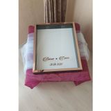 Verda Çerçeve 40X50 Cm Siyah-Rose Derin Ledsiz Gül Anı Çerçevesi! Gül Kutusu
