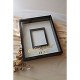 Verda Çerçeve 40x50 Cm Yeni Trend 8 Cm Derinliğinde Siyah Renk Ledsiz Fotoğraf Bölümlü Çerçeve! Gül Kutusu