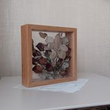 Verda Çerçeve Bambu 25X25 cm Çift Yönlü Anı Çerçevesi! Gül Kutusu Şeffaf Gül Kutusu