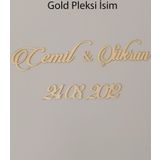 Verda Çerçeve Çerçeveler Için Pleksi Isimlik ve Tarih! Parlak Pleksi Isimlik ve Tarihlikler! - Gold
