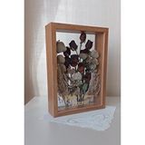 Verda Çerçeve İsimli 25x35 Cm Çift Yönlü Derin Gül Çerçevesi! Gelin Buketi Çerçevesi! Bambu Kahverengi
