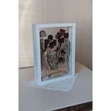 Verda Çerçeve İsimli 25x35 Cm Çift Yönlü Derin Gül Çerçevesi! Gelin Buketi Çerçevesi! Beyaz