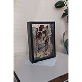 Verda Çerçeve İsimli 25x35 Cm Çift Yönlü Derin Gül Çerçevesi! Gelin Buketi Çerçevesi! Siyah