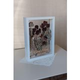 Verda Çerçeve İsimli 25X35 Cm Çift Yönlü Derin Gül Çerçevesi! Gelin Buketi Çerçevesi!