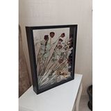 Verda Çerçeve İsimli 40x50 Cm Çift Yönlü Derin Gül Çerçevesi! Gelin Buketi Çerçevesi! Siyah