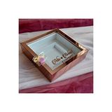 Verda Çerçeve Ledli 25x25 Cm Fotoğraf Bölümlü Rose Pleksi Kaplı Verda Anı Çerçevesi-6 Cm Derinlikli Anı Çerçevesi Pembe