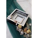 Verda Çerçeve Ledli 25X25 cm Fotoğraf Bölümlü Siyah-Gümüş Renk Verda Anı Çerçevesi-6 cm Derinlikli Anı Çerçevesi