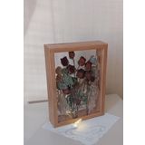 Verda Çerçeve Ledli 25X35 Cm Çift Yönlü Derin Gül Çerçevesi! Gelin Buketi Çerçevesi!