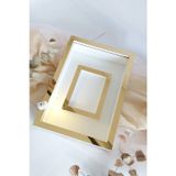 Verda Çerçeve Ledli 25X35 Cm Gold-Beyaz Fotoğraf Alanlı Model Tasarım Gül Kutusu Anı Çerçevesi! Isimsiz Ledli!