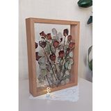 Verda Çerçeve Ledli Bambu 30X40 Cm Çift Yönlü Anı Çerçevesi! Gül Kutusu Şeffaf Gül Kutusu
