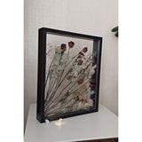 Verda Çerçeve Ledli İsimli 40x50 Cm Çift Yönlü Derin Gül Çerçevesi! Gelin Buketi Çerçevesi! Siyah