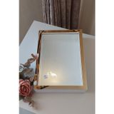 Verda Çerçeve Ledli Yeni Trend 25X35 Cm Beyaz-Gold Derin Gül Tasarım Çerçevesi! Gül Kutusu Anı Çerçevesi! Isimsiz