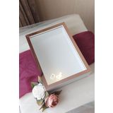 Verda Çerçeve Ledli Yeni Trend 25X35 Cm Beyaz-Rose Derin Gül Tasarım Çerçevesi! Gül Kutusu Anı Çerçevesi! Isimsiz
