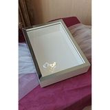 Verda Çerçeve Ledli Yeni Trend 25x35 Cm Gümüş Derin Gül Tasarım Çerçevesi! Gül Kutusu Anı Çerçevesi! Isimsiz Beyaz