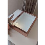 Verda Çerçeve Ledli Yeni Trend 25X35 Cm Rosegold Derin Gül Tasarım Çerçevesi! Gül Kutusu Anı Çerçevesi! Isimsiz