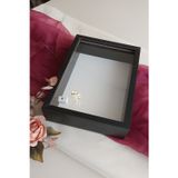 Verda Çerçeve Ledli Yeni Trend 25X35 Cm Siyah Derin Gül Tasarım Çerçevesi! Gül Kutusu Anı Çerçevesi! Isimsiz
