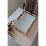 Verda Çerçeve Ledsiz Yeni Trend 25X35 Cm Gold Derin Gül Tasarım Çerçevesi! Gül Kutusu Anı Çerçevesi! Isimsiz