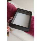 Verda Çerçeve Ledsiz Yeni Trend 25X35 Cm Siyah Derin Gül Tasarım Çerçevesi! Gül Kutusu Anı Çerçevesi! Isimsiz