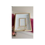 Verda Çerçeve Verda Beyaz-Gold 40X50 cm Fotoğraf Bölümlü Anı Çerçevesi Ledli ve Isimli Gül Tablosu - Beyaz - Altın