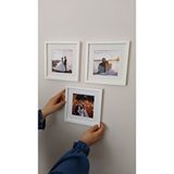 Verda Çerçeve Yapışkanlı 20x20 Cm Pasportulu Gümüş Pleksi Kaplı Sök Tak Çerçeve 3'lü Kare Çerçeveler! K Beyaz